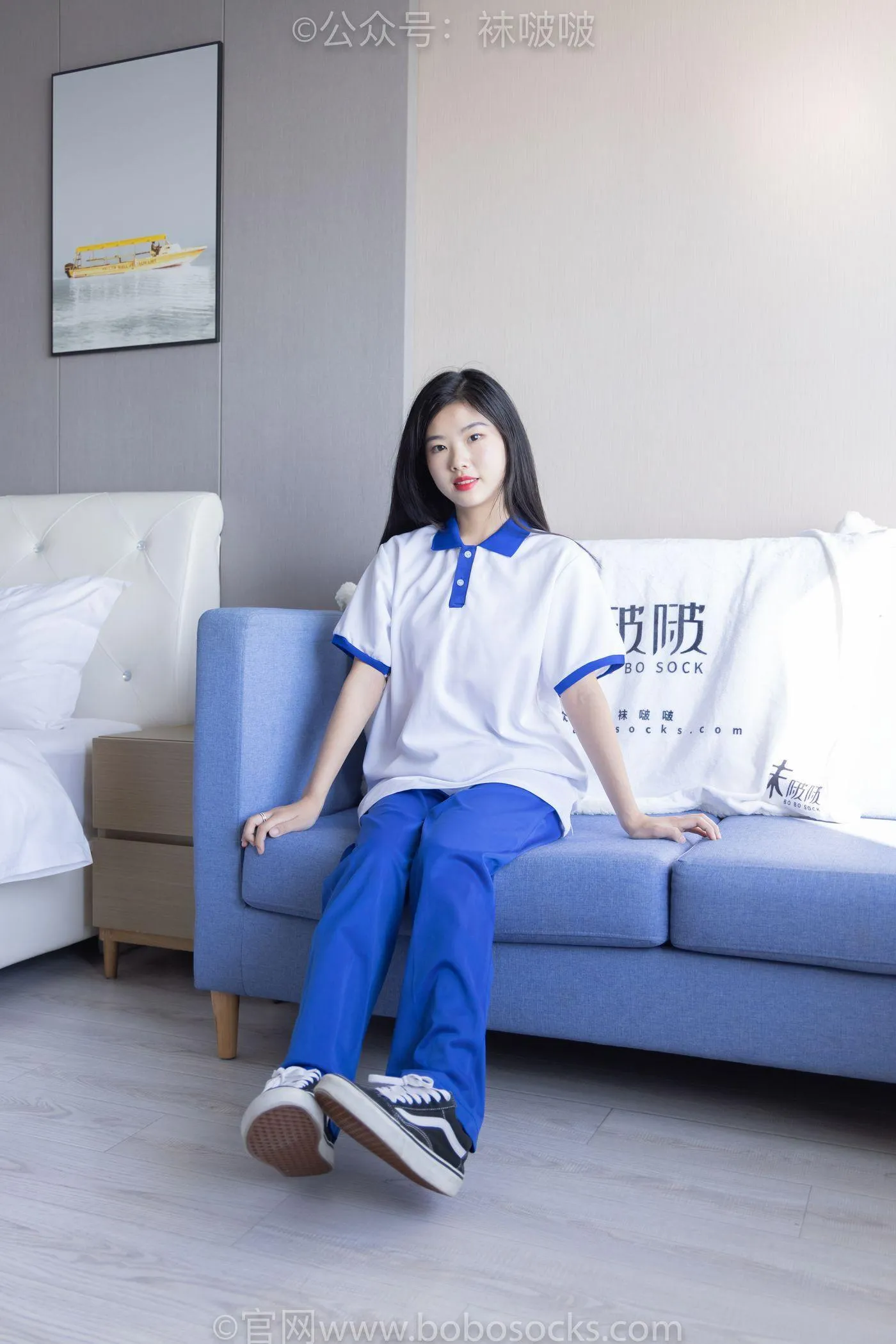 [BoBoSocks袜啵啵]NO.039 小奶熊-校服、vans帆布鞋、短白棉袜、裸足 [154P]插图6
